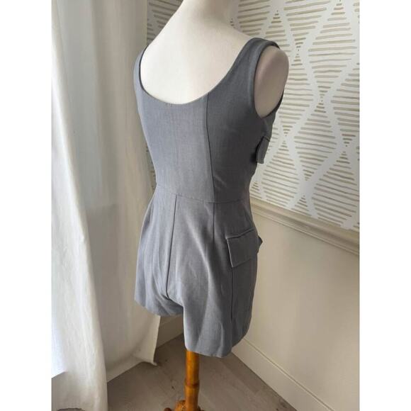 Anthropologie Women’s Size 2 XS Gray Re-Worked Blazer Romper - Picture 6 of 7